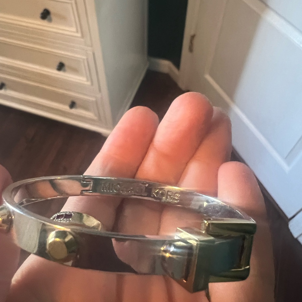 Michael Kors Astor Buckle Bangle - Silver and Gold - Picture 5 of 5